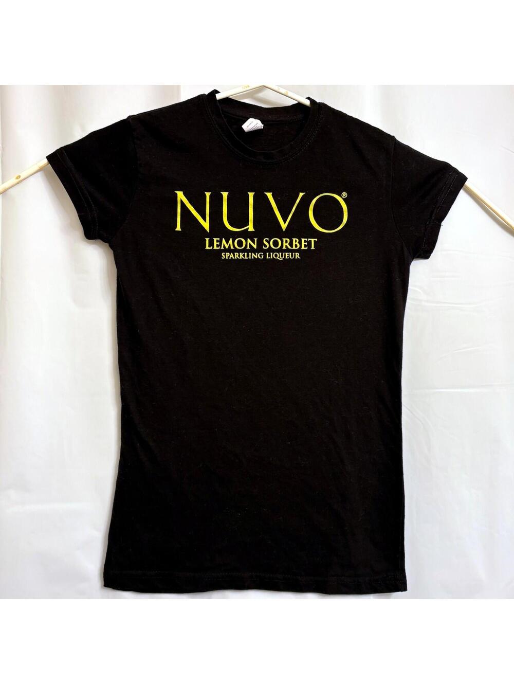 NUVO Lemon Sorbet Sparkling Liquor Black T-Shirt Women's Size Small Cotton
